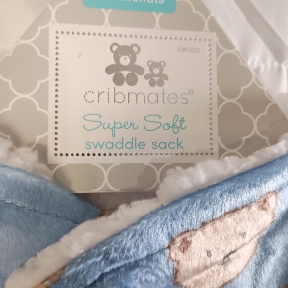 Cribmates Super Soft Swaddle Sack Blue Baby Boy Newborn Infant Sleep Bag NWT - Picture 3 of 4